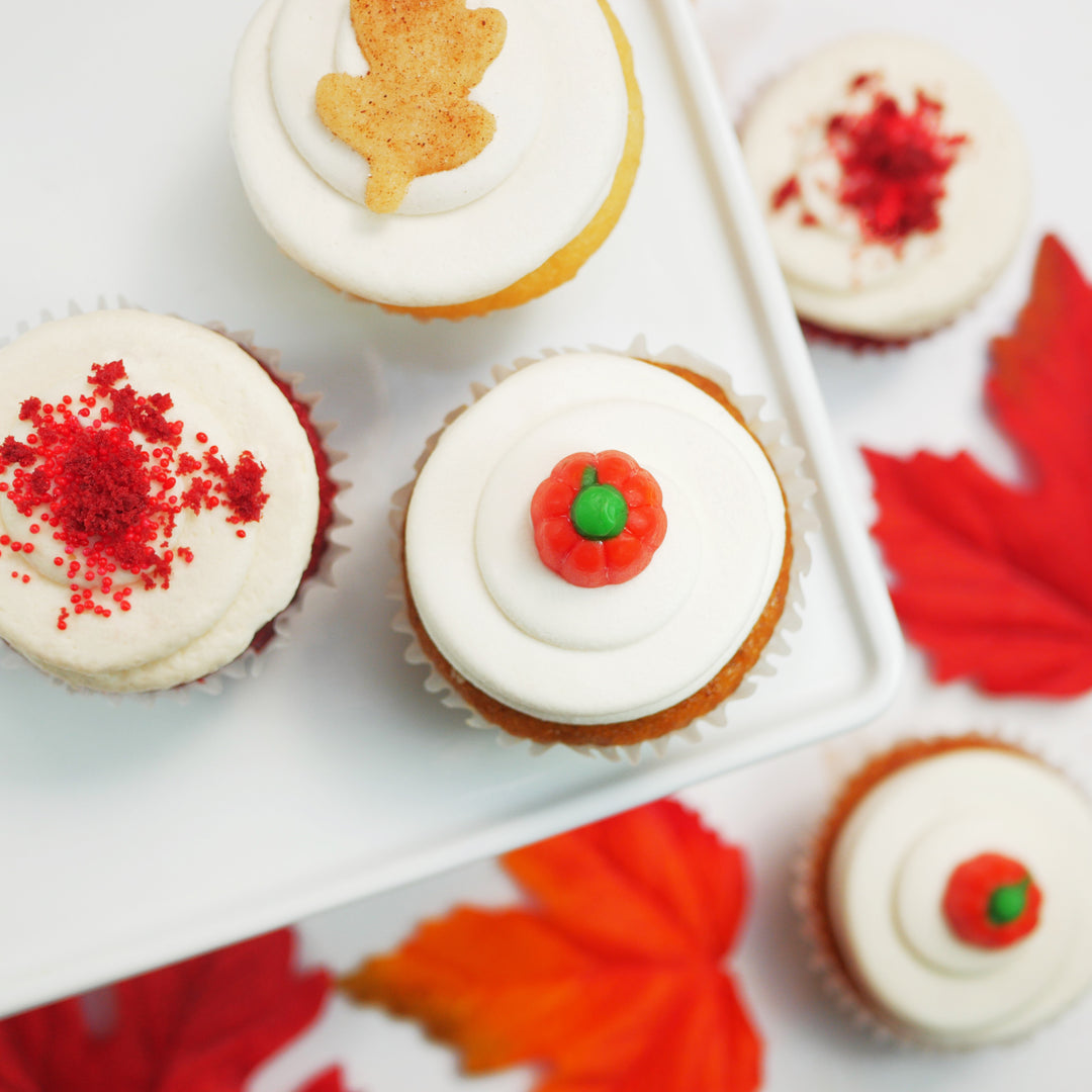 Pumpkin, Apple & Red Velvet Cupcakes