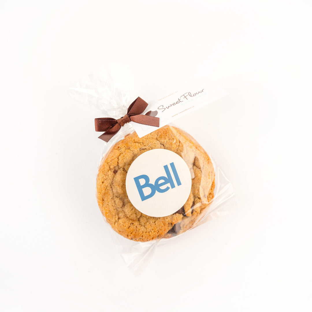 Chocolate Chunk Cookie Packaged with a Logo Sticker