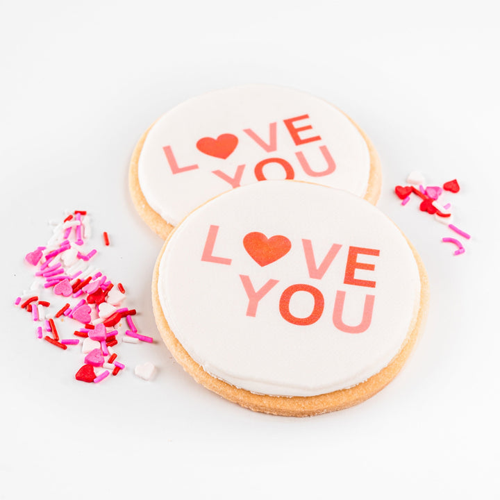 Love You Valentine's Day Sugar Cookies