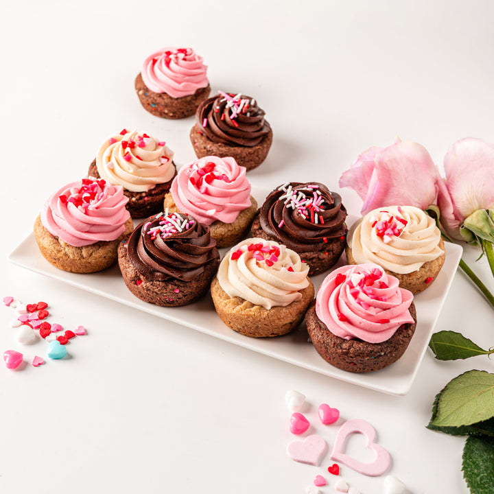 Valentine's Day Cookie Cupcakes